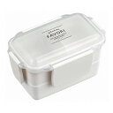 オーエスケー 日本製 DISH UP LUNCH ランチボックス二段 仕切付 上320ml下280ml ホワイト PWD-600 お弁当 ランチOSK【送料無料...