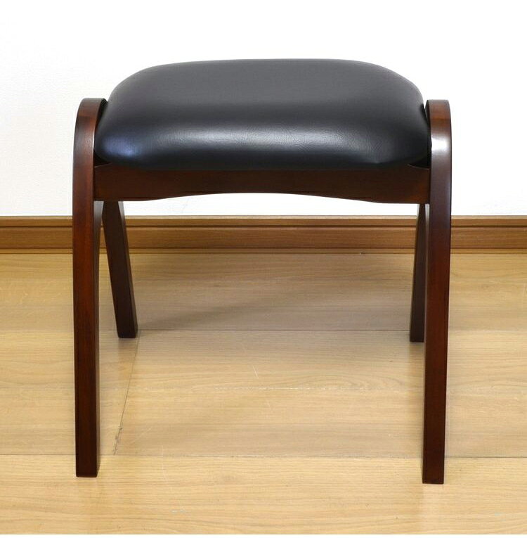 天然木スタッキングスツール 2脚組 完成品 マホガニー スツール スタッキング可能 チェア 椅子 イス 天然木 スタッキングスツール(代引不可)【送料無料】 [2]