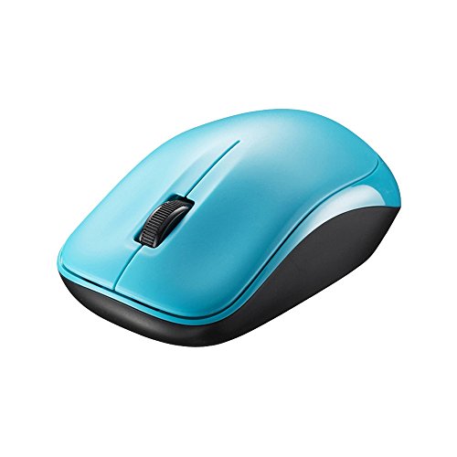 バッファロー 無線(2.4GHz)光学式マウス 静音/3ボタン ブルー BSMOW20SBL (入力装置)