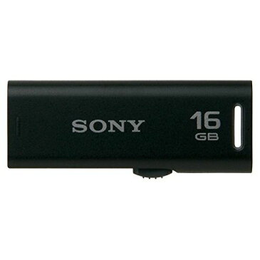 ソニー スライドアップ USBメモリー 16GB ブラック キャップレス USM16GR B