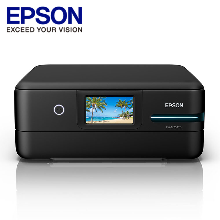 エプソン エコタンク搭載 A4 カラーインクジェット複合機 EW-M754TB ブラック EPSON コピー スキャン対応 5色インク ワイドタッチパネル液晶(代引不可)【送料無料】