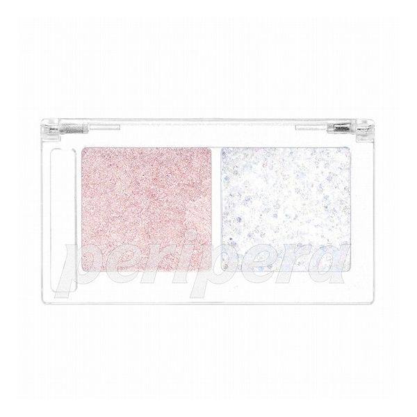 peripera ペリペラ デュオ ポケット グリッターシャドウ 02 シーシェルクランブル 121594 DOOWON 韓国 シマーテクスチャー 透明 グリッター シマー 韓国コスメ メイク アイシャドウ ラメ