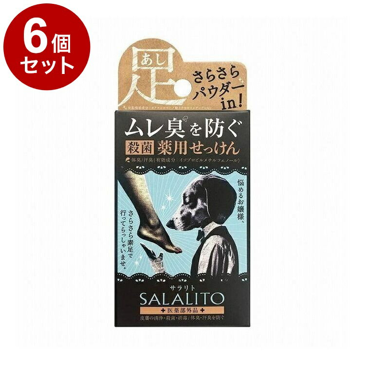 【単品6個セット】 薬用石鹸サラリト 75g せっけん 足 消臭 ムレ 体臭 殺菌 消毒【ポイント10倍】【送料無料】