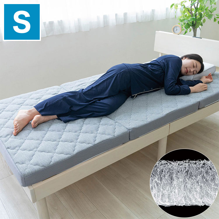 寢具 - 空気の上で眠るマットレス Air Sleep Mattress 空気の上で眠るマットレス まるで雲(空気)の上で浮いているかのような独特な寝心地 交通気&高弾力3D樹脂ファイバー素材 丸洗いOK リバーシブル(代引不可)【送料無料】