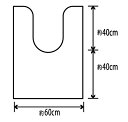 ソフトタッチ サイドロングトイレマット ソフィア 80×60(代引不可)【送料無料】