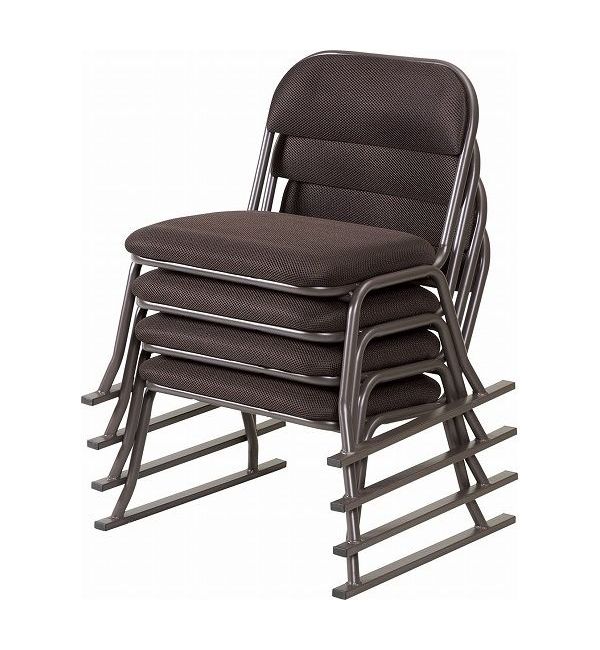 パイプ積み重ね座イス メッシュブラウン N-8402 パール金属【送料無料】 [2]