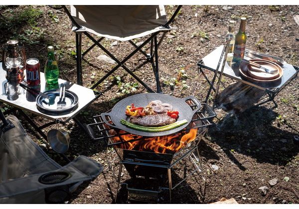 キャプテンスタッグ ラウンド グリルプレート 34cm【送料無料】 3