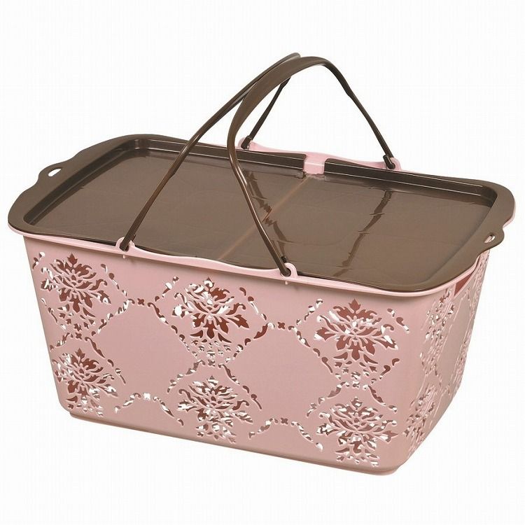 ドレバス テーブルバスケット ピンク パール金属 キッチン用品 食器 グラス タンブラー 行楽 調理 家事..