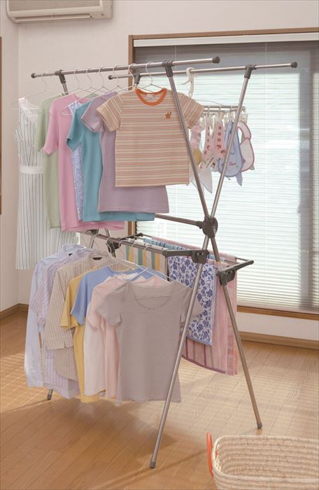 セキスイ ステンレス2段式物干スタンドSTM-1002 (代引不可) 【送料無料】