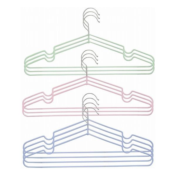 【5個セット】洗濯・収納どちらも使えるすべりにくいハンガー 10本組 SB-40-10P(代引不可)【送料無料】