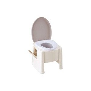 アロン化成 ポータブルトイレ楽立 AS ホワイト(代引不可)【送料無料】