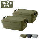 【2個セット】 リス トランクカーゴ TC-50S LOW 浅型30L GHON133 アウトドア 積み重ね 収納 ボックス キャンプ 頑丈 丈夫 スツール 大...