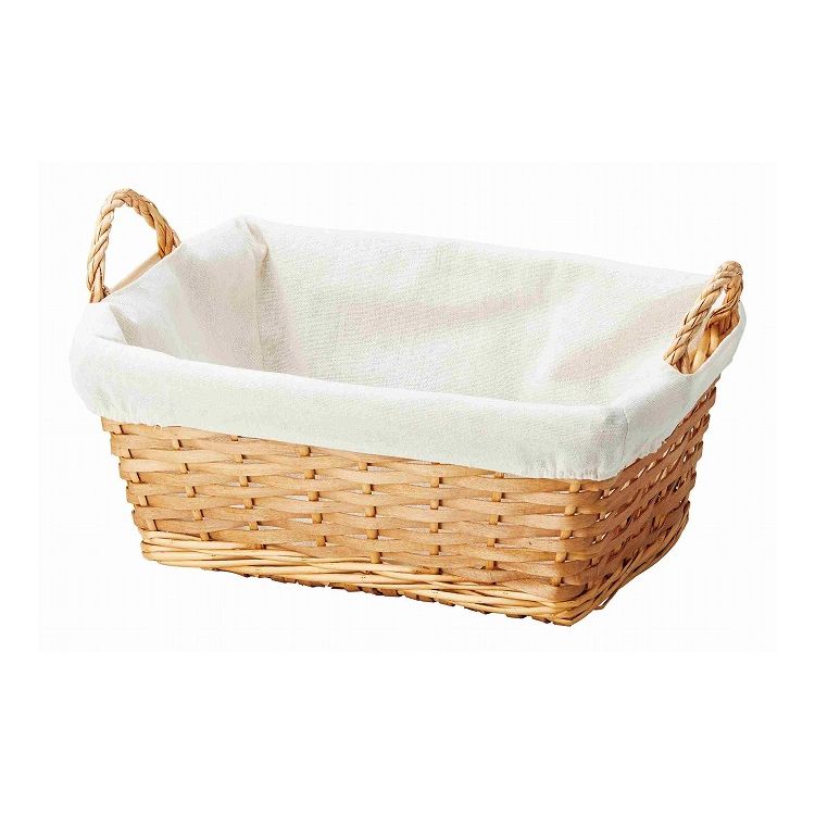 Laundry Containers - ちどり産業 ポプラバスケット角 収納 編み ナチュラル(代引不可)【送料無料】