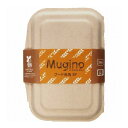 【5個セット】 シンワ Mugino フードパック 長角 3P MG-09 麦わら製 電子レンジOK エコ 脱プラ 環境配慮 屋台(代引不可)【送料無料】