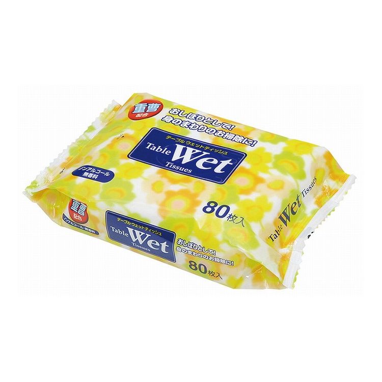 【10個セット】 Life-do(ライフ堂) 重曹配合 テーブルウェットティッシュ 80枚入【送料無料】