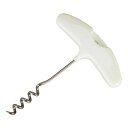 【2個セット】 貝印 Kai Kitchen T型 ワインコルク抜き シールカッター付き ホワイト DH-8218 シールカッターの付いたシンプルなコルク抜き(代引不可)【送料無料】