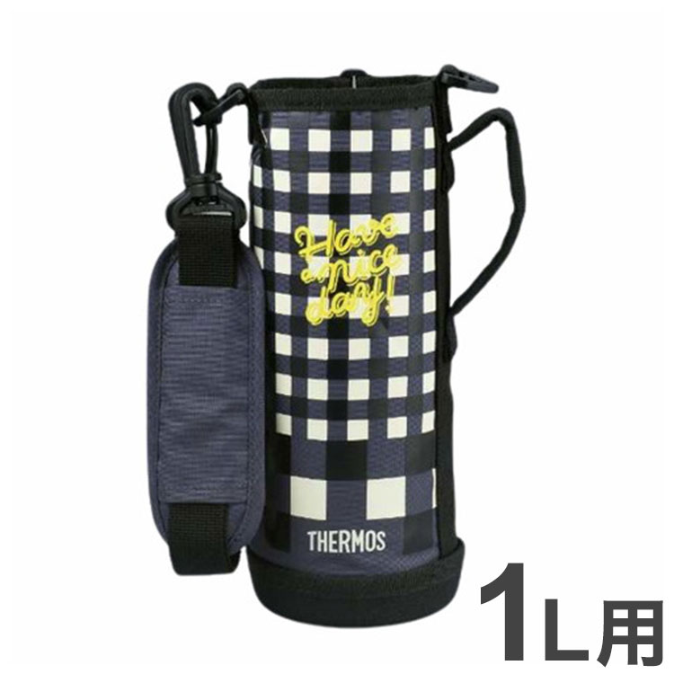 サーモス FJJ ハンディポーチ(ストラップつき) 1L用 FJJ-1000WF ブラックチェック THERMOS ポーチ のみ(代引不可)【送料無料】