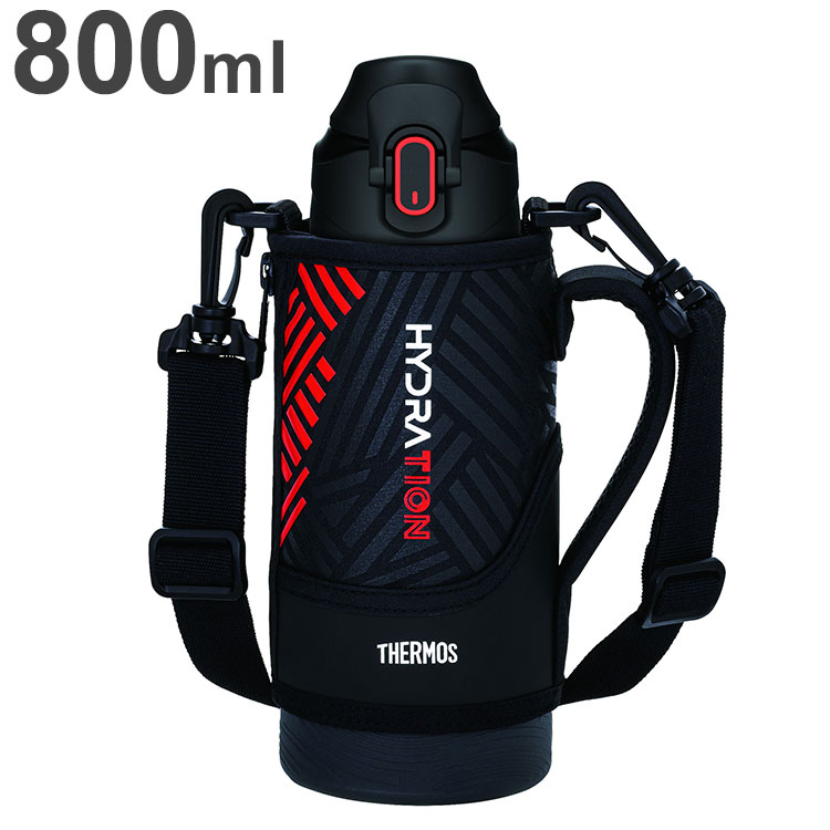 サーモス 真空断熱スポーツボトル 800ml ブラックオレンジ FJS-800F THERMOS保冷スポーツ子供 軽量 コンパクト魔法瓶(代引不可)【送料無料】