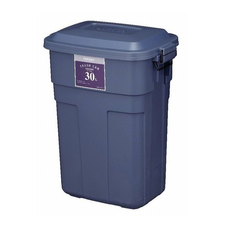 岩崎工業 トラッシュカン 30L ネイビー L-941 ごみ箱 室内 外 兼用(代引不可)【送料無料】