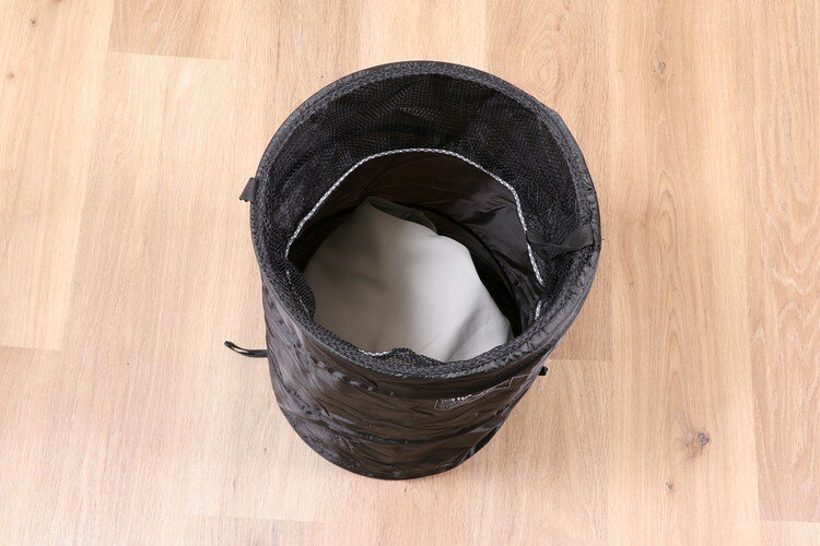 【2個セット】 不二貿易 LB ポップアップランドリー ラウンド / 40L ブラック 29265 バスケット ボックス メッシュ 簡易 コンパクト(代引不可)【送料無料】