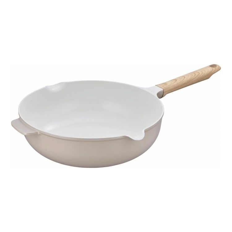 Frying Pans （Aluminum） - サーモス セラプロテクト マルチパン 28cm グレージュ KFO-028W ダイキャスト製法だから軽量!?見た目も機能性もこだわった【送料無料】