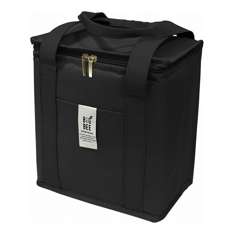 オカトー BigBee BOX型クーラーランチバッグ シックブラックボックスタイプ エコ ショッピング 大きめ 弁当ポケット(代引不可)【送料無料】
