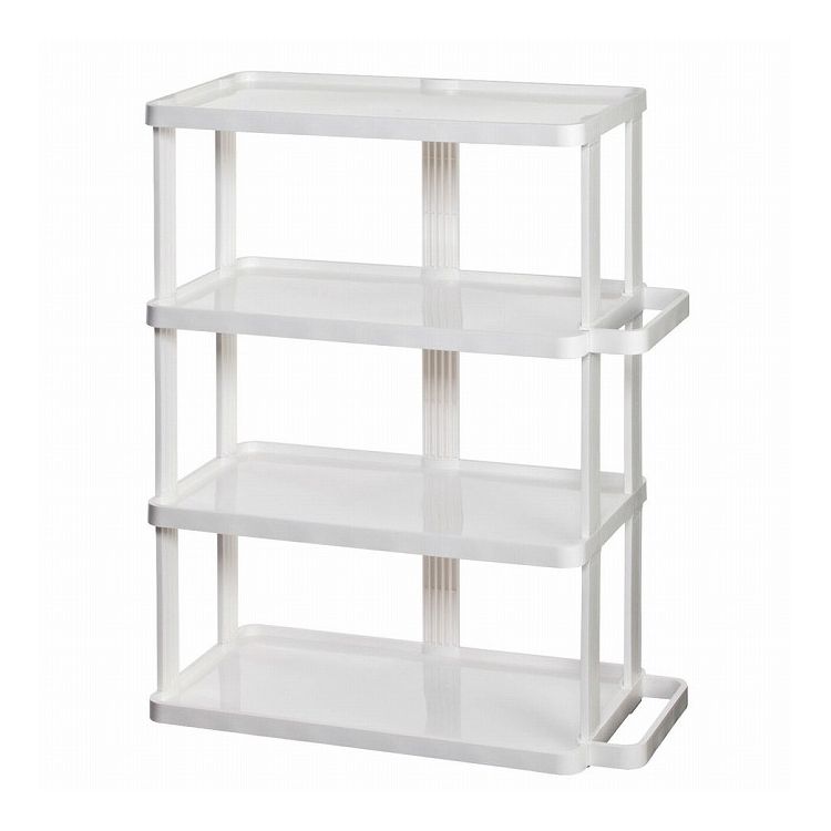 不動技研 i-Zucc シューズラック ワイド 4段 ホワイト F-2495(代引不可)【送料無料】