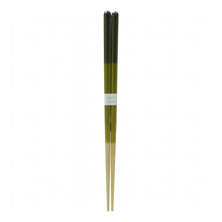 Other - 【2個セット】 アオバ 抗菌食洗箸 木の実 23cm 緑(代引不可)【送料無料】