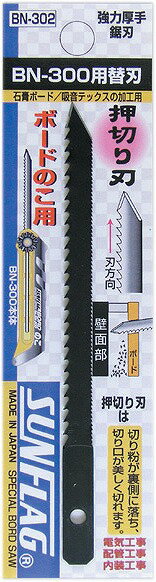 新亀製作所 SUNFLAG(サンフラッグ) ボードのこ替刃押し切りBN-302