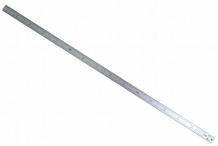 シンワ測定 直尺 シルバー 1.5m 赤数字入 JIS 13056【送料無料】