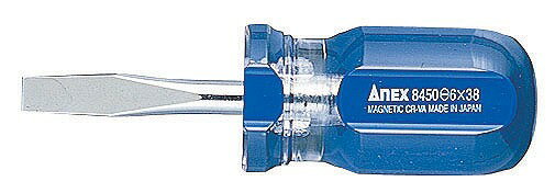 Stubby Driver - 兼古製作所 ANEX(アネックス) フォーラインドライバー No.8450 スタービータイプ -6×38