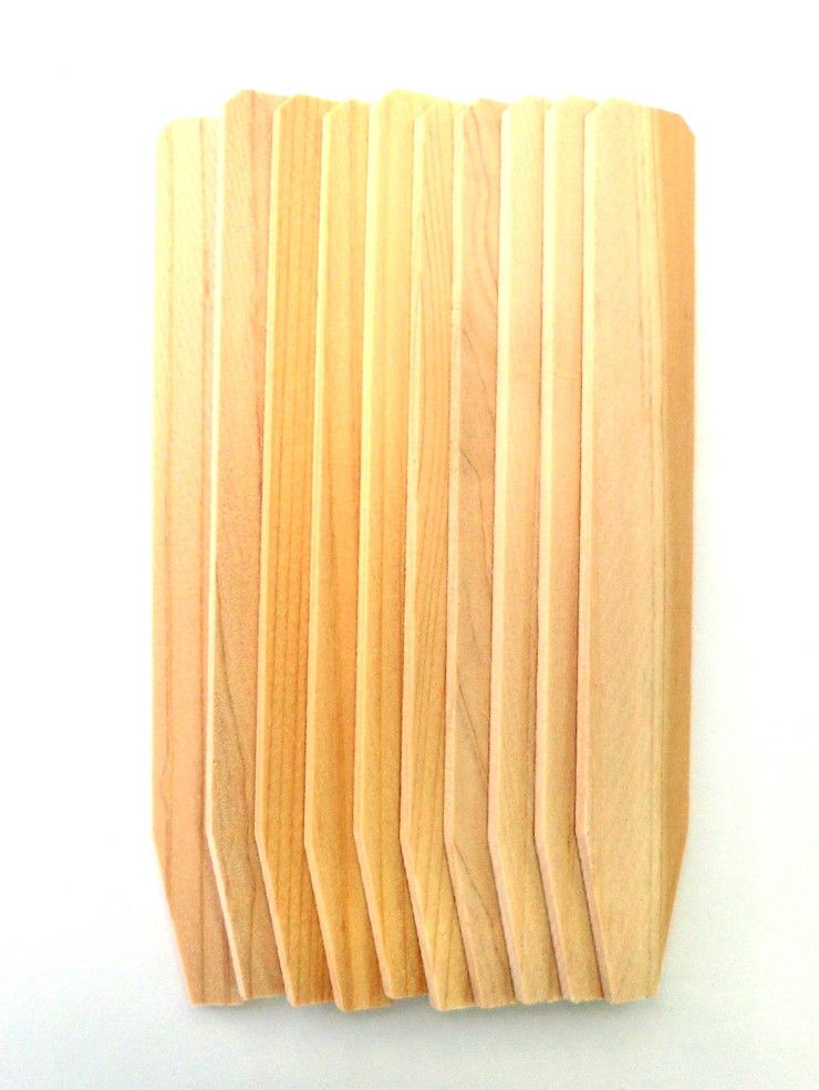 自然 園芸立型ラベル 木製 厚木 12cm 10枚入 727681