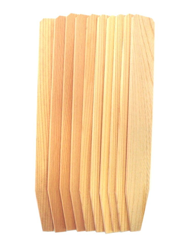 自然 園芸立型ラベル 木製 厚木 15cm 10枚入 727682