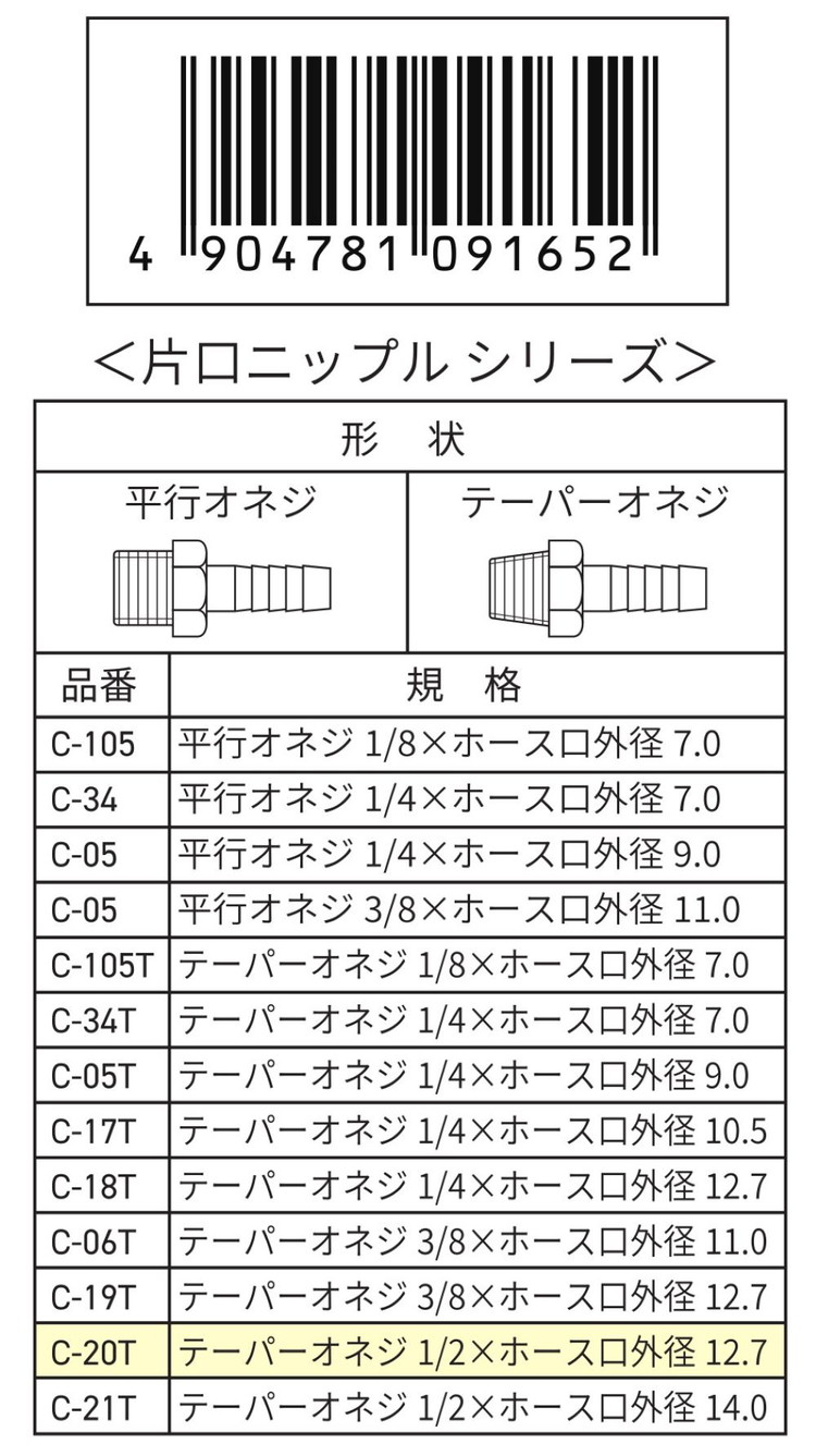 WIZ'A ��������� �Ҹ��˥åץ� 12.7mm R1/2 C-20T
