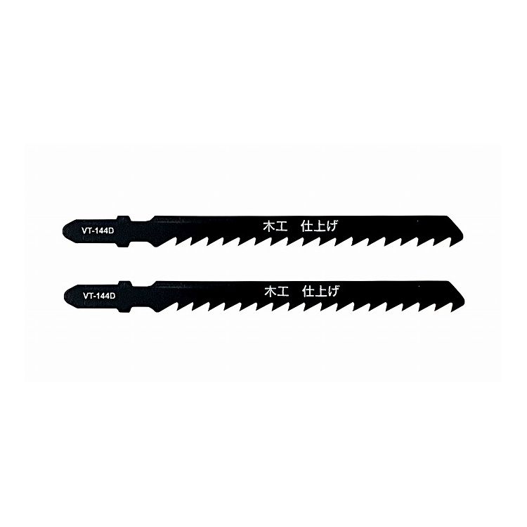 木工用ジグソーブレードです。直線用です。高速切断向きです。材質本体：特殊刃物鋼用途：木工用ジグソーブレード入数：2本木材の切断能力：5〜50mmプラスチックの切断能力：5〜50mm全長：100mm有効長：75mm1インチの山数：6仕様：直線用仕様：高速切断向き【特長】木工用、ジグソー、ブレード、替刃、切断、プラスチック【送料について】北海道、沖縄、離島は送料を頂きます。