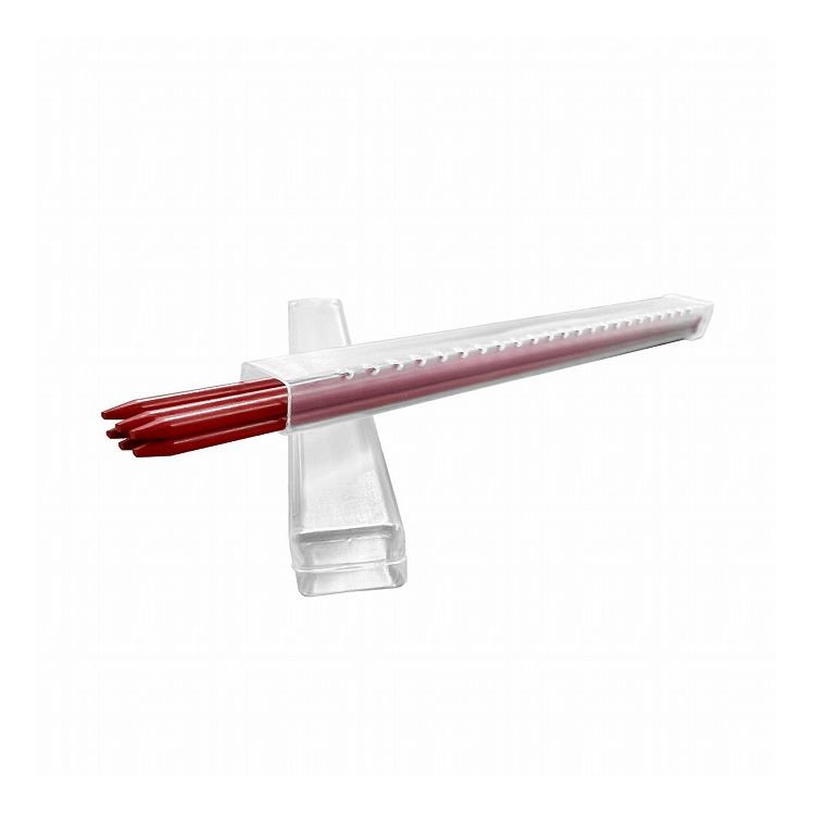 祥碩堂 SHOSEKIDO 玄武 シャープペンシル 替芯 6本入 建築・工業用 硬芯2.0mm 赤 100ーR6