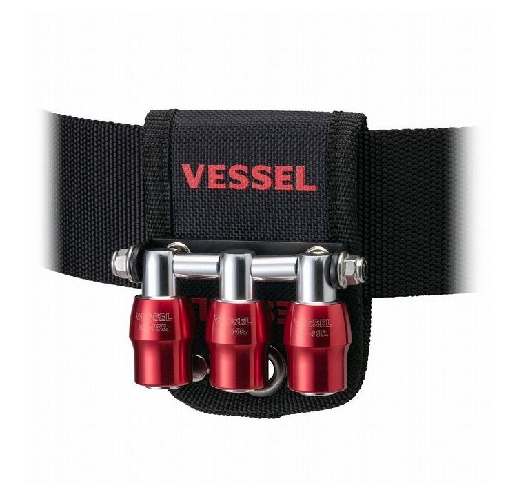 ベッセル(VESSEL) クイックキャッチャー 3連ホルダー ビットホルダー レッド QB-10...