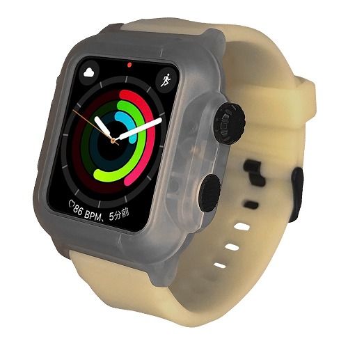 ROOX ルークス Apple Watch Series4&5 44mm用 防塵防水ケース タフネス 蓄光 YHDIPCW5L-LM バンド ケース セット