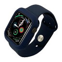 ROOX ルークス Apple Watch Series4&5 40mm用 シンプル・モノカラー ネイビー JGWSSCW5S0-NV バンド ケース セット