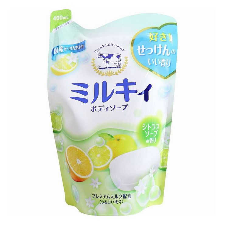 【6個セット】 牛乳石鹸 ミルキィボディソープ シトラス詰め替え400ml【送料無料】