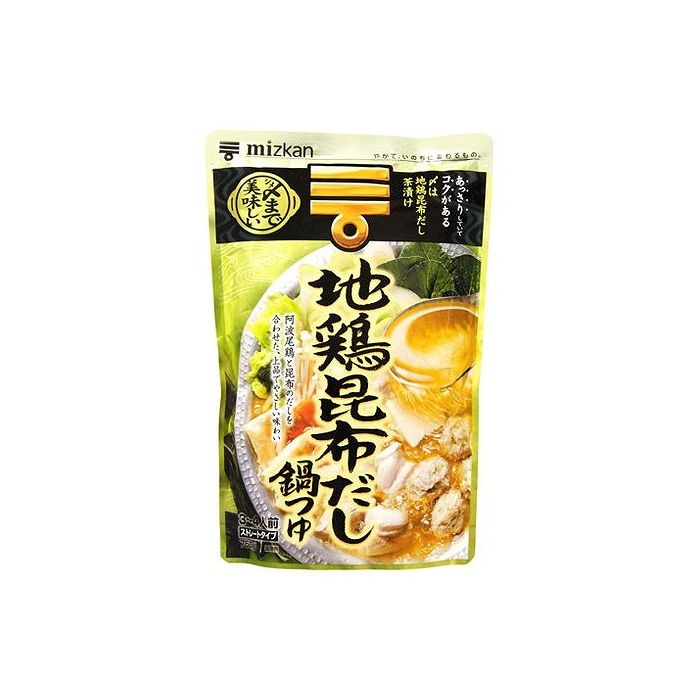 【12個セット】 ミツカン 〆まで地鶏昆布だし 鍋つゆ ストレート 750ml x12 セット まとめ売り セット販売 お徳用 おまとめ品(代引不可)【送料無料】