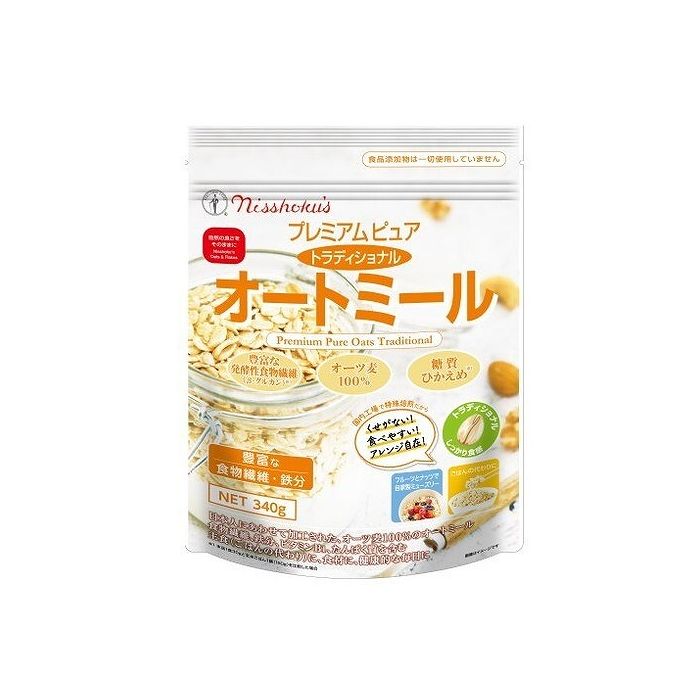 【4個セット】 日本食品製造 プレミアム ピュアトラディショナルオートミール 340g x4 セット まとめ売り セット販売 お徳用 おまとめ品(代引不可)