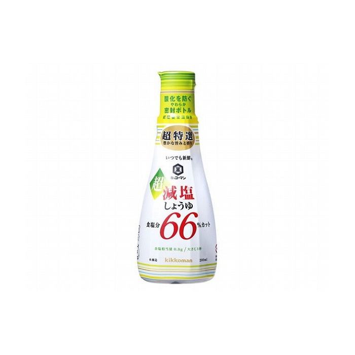 【6個セット】 キッコーマン 新鮮 超減塩 食塩分66%カット 200ml x6コ(代引不可)【送料無料】