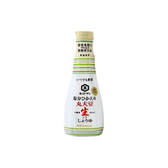 【6個セット】 キッコーマン 塩分ひかえめ 丸大豆生しょうゆ 200ml x6 まとめ売り セット販売 お徳用 おまとめ品(代引不可)