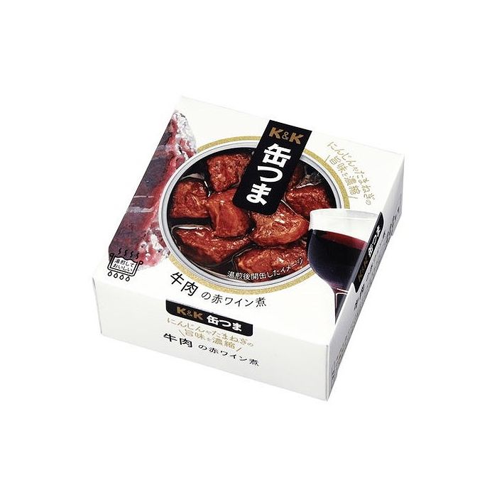 【12個セット】 K&K 缶つま 牛肉の赤ワイン煮 100G x12 まとめ売り セット販売 お徳用 おまとめ品(代引不可)【送料無料】