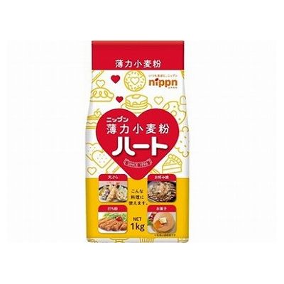 【15個セット】 日本製粉 ニップン ハート 薄力小麦粉 1Kg x15(代引不可)【ポイント10倍】【送料無料】