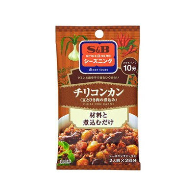 【商品説明】材料と煮込むだけ、クミン、赤唐辛子などのスパイス感でインパクトのある味わいが特徴です。●原材料(アレルギー表記含む)食塩（国内製造）、赤唐辛子、ガーリック、クミン、でん粉、砂糖、オレガノ、酵母エキス（粉末醤油、食塩、酵母エキス、デキストリン、オニオンエキス、その他）／調味料（アミノ酸等）、カラメル色素、（一部に小麦・大豆を含む）●賞味期限※仕入れ元の規定により期限の半分を切った商品は出荷致しません。360日●メーカー名エスビー食品（株）●保存方法常温●生産国・加工国日本【代引きについて】こちらの商品は、代引きでの出荷は受け付けておりません。【送料について】沖縄、離島は別途送料を頂きます。