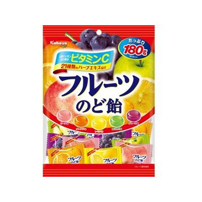 カバヤ フルーツのど飴 180g x10 10個セット(代引不可)【送料無料】