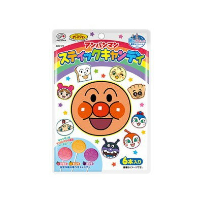 不二家 アンパンマンスティックキャンディ 6本 x12 12個セット(代引不可)