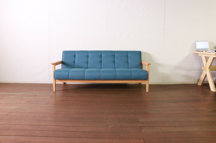 レトロソファ 3人掛け 幅170 奥行73 高さ70 木製フレーム レトロタイプ 幅広 3人掛け sofa おしゃれ 北欧(代引不可)【送料無料】 [3]